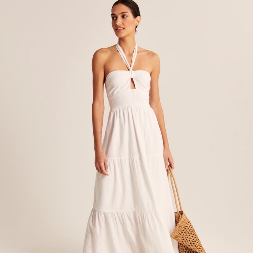 Abercrombie - Knotted Halter Maxi Dress